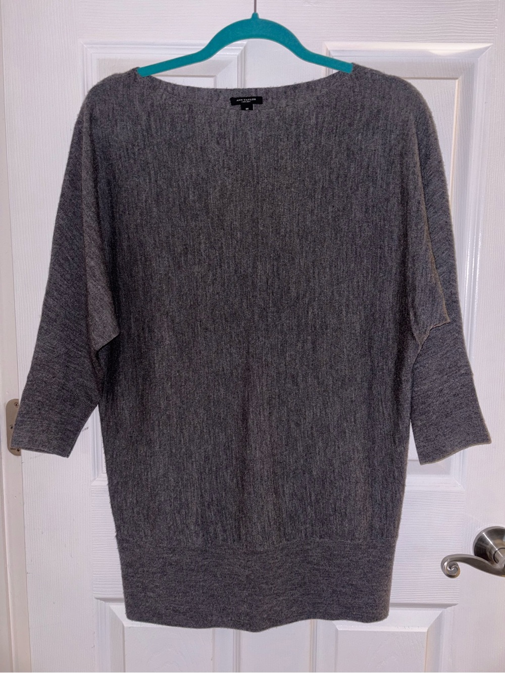 Ann Taylor Gray Merino Wool Sweater Tunic